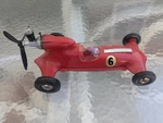 Vintage Roy Cox Thimble Drome Champion Tether Car Red With Gas Engine Prop. Fixed Price $175.00.