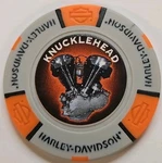 Harley Davidson Museum Knucklehead Engine Milwaukee Wi. Poker Chip. Fixed Price $10.49.