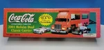 Vintage 2001 Coca-cola Holiday Dual Classic Carrier Semi & Thunderbird Cars.. Fixed Price $45.00.