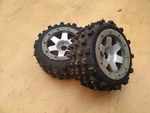 2 Hostile Mx Hpi Baja 5B 1/5 Rc Aluminum Wheels Tires Foams Losi 5IVE Tlr. Fixed Price $149.00.