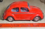 Large Vintage Metal Volkswagen Vw Bump-n-go Battery Operated Toy CAR-9 3/4" Long. Fixed Price $44.95.