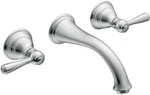 Moen T6107 Kingsley Two Handle Wall Mount Bathroom Faucet, Chrome. Fixed Price $129.00.