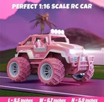 Bezgar Remote Control Car For Girls - 1:16 Pink Rc Jeep Set With 2 Mini Kites, 4. Fixed Price $16.00.