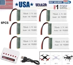 6PCS 3.7V 750MAH Lipo Battery 30C With Charger For Syma X5A X5SW X5C1 Rc. Fixed Price $25.64.