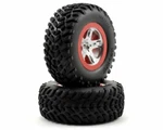 Traxxas Pre-mounted Standard Sct Tires Chrome/red (2WD Rear, 4X4 F&r) (2). Fixed Price $24.95.