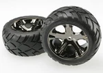 TRA3773A Tires & Wheels, Assembled, Glued (all Star Black Chrome. Fixed Price $29.99.