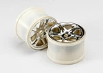 Traxxas 3.8 Chrome Split Spoke Wheels (fit 17MM Splined Hex, 2PCS) TRA5172. Fixed Price $14.83.