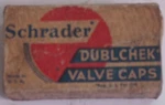 1940'S-50'S Schrader Dublchek Valve Caps Original Box With Contents 2-NOS. Fixed Price $22.00.