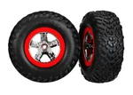 TRA5888 Traxxas Sct Chrome & Red Wheels Off-road Tires (2). Fixed Price $24.95.