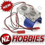 Integy Super Motor Heatsink Twin Fan 540/550 Blue # INTC23139BL. Fixed Price $13.95.