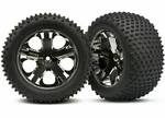 Traxxas 3770A 2.8" Alias Tires Pre-glued All-star Black-chrome Wheels. Fixed Price $26.95.