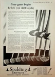 Original 1928 Spalding Ad: Golf; Kro Flite; Your Game Begins Before Start. Fixed Price $24.99.