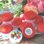 Decojars 10 Wide Mouth Ounce Container Plastic Screw Red Cap 5303. Fixed Price $12.95.