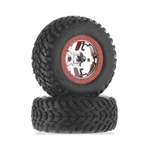 Traxxas 5888 2.2" Assembled Glued Beadlock Sct Chrome Off-road Tires /wheels Red. Fixed Price $24.95.