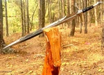 36" Straight Long Viking Sword Handmade Carbon Steel Blade Hunting Camping. Fixed Price $99.99.