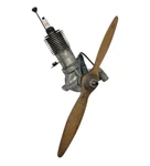 Brown Junior Model Airplane Engine Vintage Gas Motor W/ Wood Prop, Untested. Fixed Price $152.99.