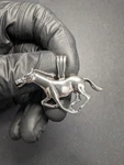 Solid 925 Sterling Silver Oxidized Finish Galloping Mustang / Horse Pendant. Fixed Price $50.00.