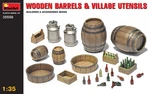 Miniart 1/35 Wooden Barrels & Villiage Utensils 35550. Fixed Price $13.99.