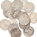 Multiple Years Washington & Standing Liberty Quarters 90% Fine Silver Set Of 18. Fixed Price $283.99.