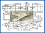 Model Airplane Plans (uc): P-63 King Cobra 48" Profile For .35 -.40 Engines. Fixed Price $15.00.