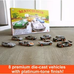 Matchbox Die-cast Cars 1:64 Scale 70TH Anniversary Platinum-tone Finish (8 Pack). Fixed Price $34.50.