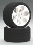 JAC2040LP 1/10 Pink Front Foam Tires Wide Offset Wheels (2). Fixed Price $35.99.