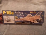Guillow's F-16A Fighting Falcon "build Show" Balsa Wood Model Jet Airplane Kit. Fixed Price $39.99.
