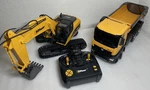Top Race TR-212 Dump Truck + Control & TR-211 Excavator Only**no Remote**. Fixed Price $75.00.