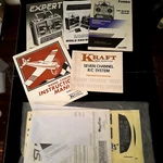 Lot Of 6 Assorted Rc Plane Manuals/controller & Stickers - Kraft, Futaba, Expert. Fixed Price $19.95.