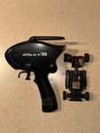 Nissan Kyosho MR-02 Ex Mini-z Chassis And Wheels W/KT-18 2.4GHZ Transmitter. Fixed Price $198.50.
