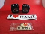 "i Love Kart" Mario 64 Nintendo E3 '96 Bumper Sticker, Air Freshner, Dice. Fixed Price $299.99.
