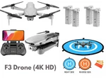 F3 Drone 4K Hd Wide Angle Camera Gps Fpv Rc Quadcopter Wifi Follow. Fixed Price $183.71.