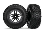 Traxxas Tire/wheel Assembled Glued Sct Split-spoke Black Front 2WD Slash. Fixed Price $24.95.