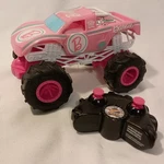 Barbie Hot Wheels Pink Monster Truck Rc With Remote Control Tested Toy Works. Fixed Price $10.60.