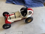 1950'S Vintage Roy Cox Thimble Drome Champion Tether Race Car With Engine. Fixed Price $375.00.