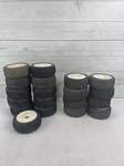 Lot Of 19 Aka Racing 1/8 Buggy Tires Chain Link Grid Iron Cityblock Beam Mugen. Fixed Price $117.50.
