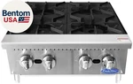 Commercial Countertop Hotplate, 4-BURNER, Cast Iron Grates, Propane Gas, 24" (ac. Fixed Price $1122.30.