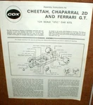 Cox Cheetah Chaparral 2D Ferrari Gt Assembly Instruction Sheet Only Photocopy. Fixed Price $11.99.