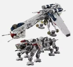 Star Wars Republic Dropship 10195 + At-ot Walker Building Block Set. Fixed Price $164.46.