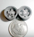 Pr Cox Standard 1/32 Ford Gt Slot Car Front Wheels 5:40 1/8" Axle #9912 Nos. Fixed Price $22.69.