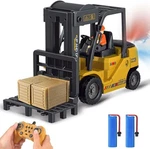 11 Channel Rc Forklift - 1:24 Scale Construction Truck Toy, Yellow, 3+ Years,.... Fixed Price $42.71.