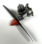 1960S Vintage Cox Thimble Drome .049 Model Airplane Glow Plug Engine W/ Prop. Fixed Price $34.99.
