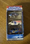 Matchbox 2002 Police Heroes 3 Pack. Suv, Van And Helicopter. Great Looking.. Fixed Price $8.88.