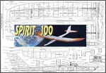 Great Planes Model Airplane Plans (rc): Spirit 100 99 " Wingspan Sailplane. Fixed Price $20.00.