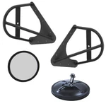 Vw Baja Bug Offroad Side View Mounts With 5" Black Flat Mirrors. Fixed Price $164.94.