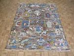 X 9'9 Hand Knotted Chocolate Brown Colorful Turkish Oushak Oriental Rug G10908. Fixed Price $3032.10.