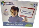 Learning Resources Write-on/wipe-off Answer Boards, Set 10. Fixed Price $18.69.