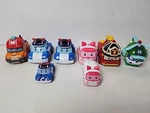 Robocar Silverline Figure Toy Set Of 8 Poli, Amber, Helly, Mark, Roy. Fixed Price $39.99.