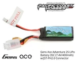 Gens Ace Adventure 2S Lipo Battery 35C (7.4V/400MAH) W/JST-PH2.0 Connector. Fixed Price $15.99.