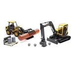 Newray Model Volvo L25 Wheel Loader, And ECR88D Excavator Set, Scale 1:18,. Fixed Price $153.38.